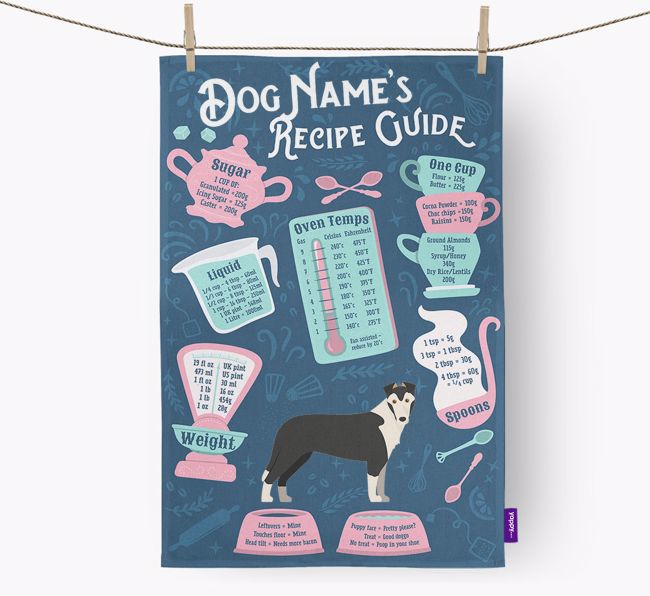 'Recipe Measurements Guide' - Personalised {breedFullName} Tea Towel